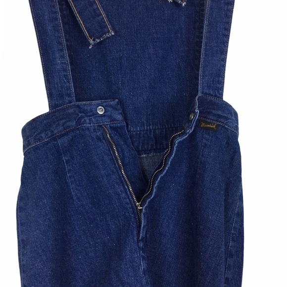 VINTAGE Maverick Denim Bib Overall Dress Pinafore Jumper Retro Western Size 5/6 - Picture 5 of 8